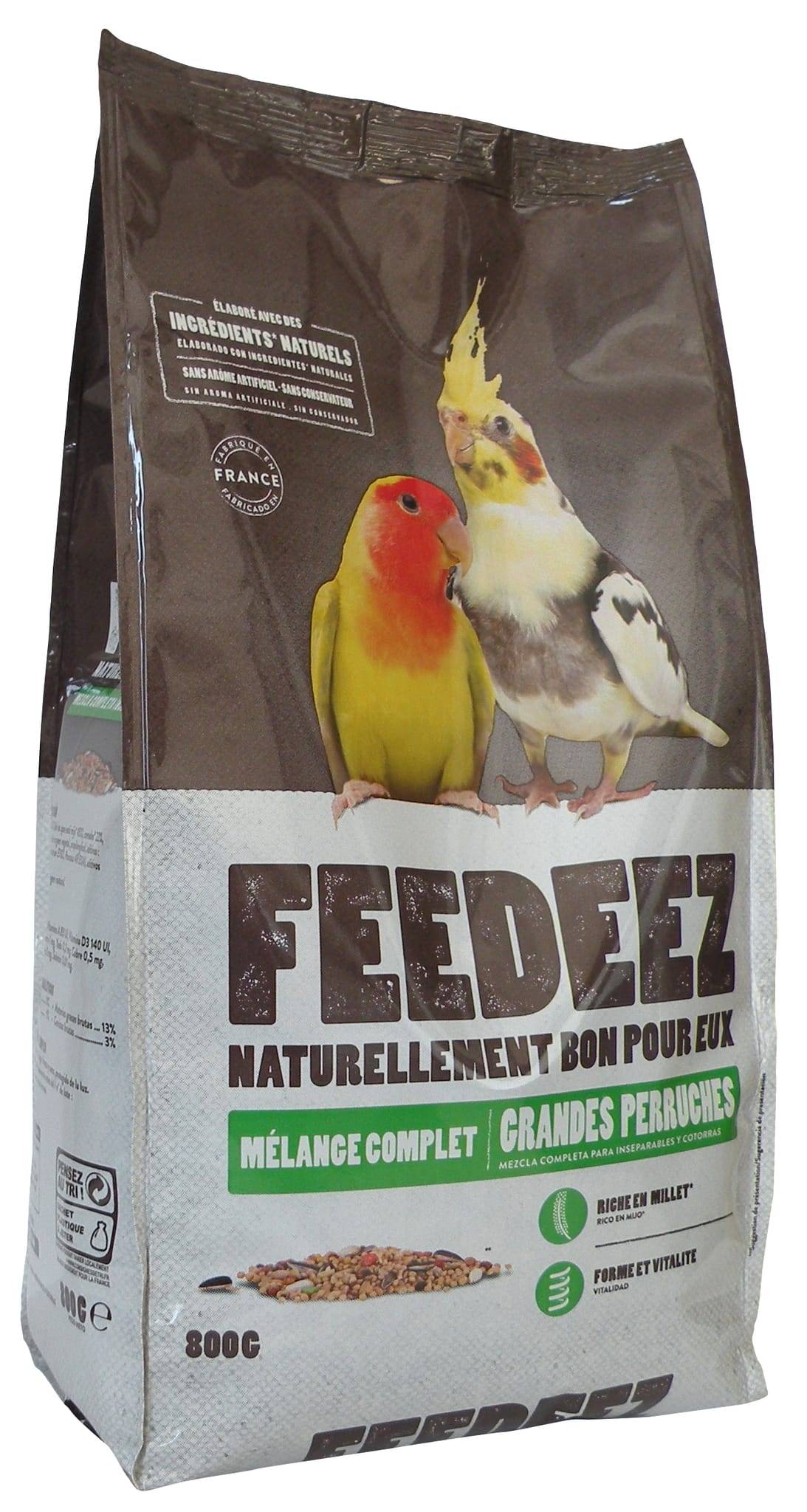 Feedeez - Feedeez - Menu Complet Grande Perruche 800 gr - Image 1