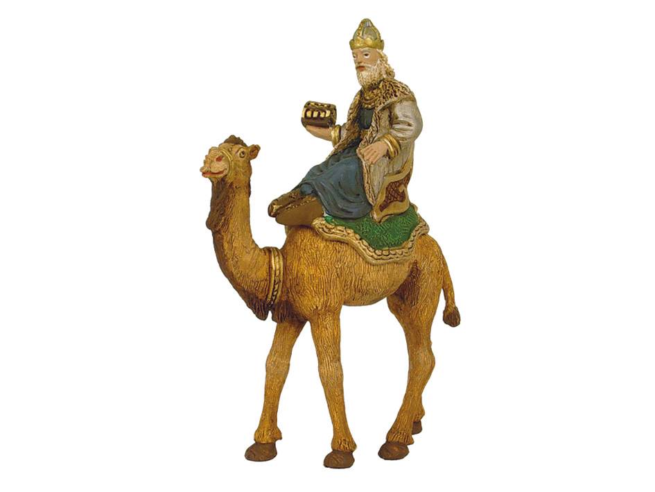 Oliver - Figurine Roi mage Melchior à chameau en Durexine