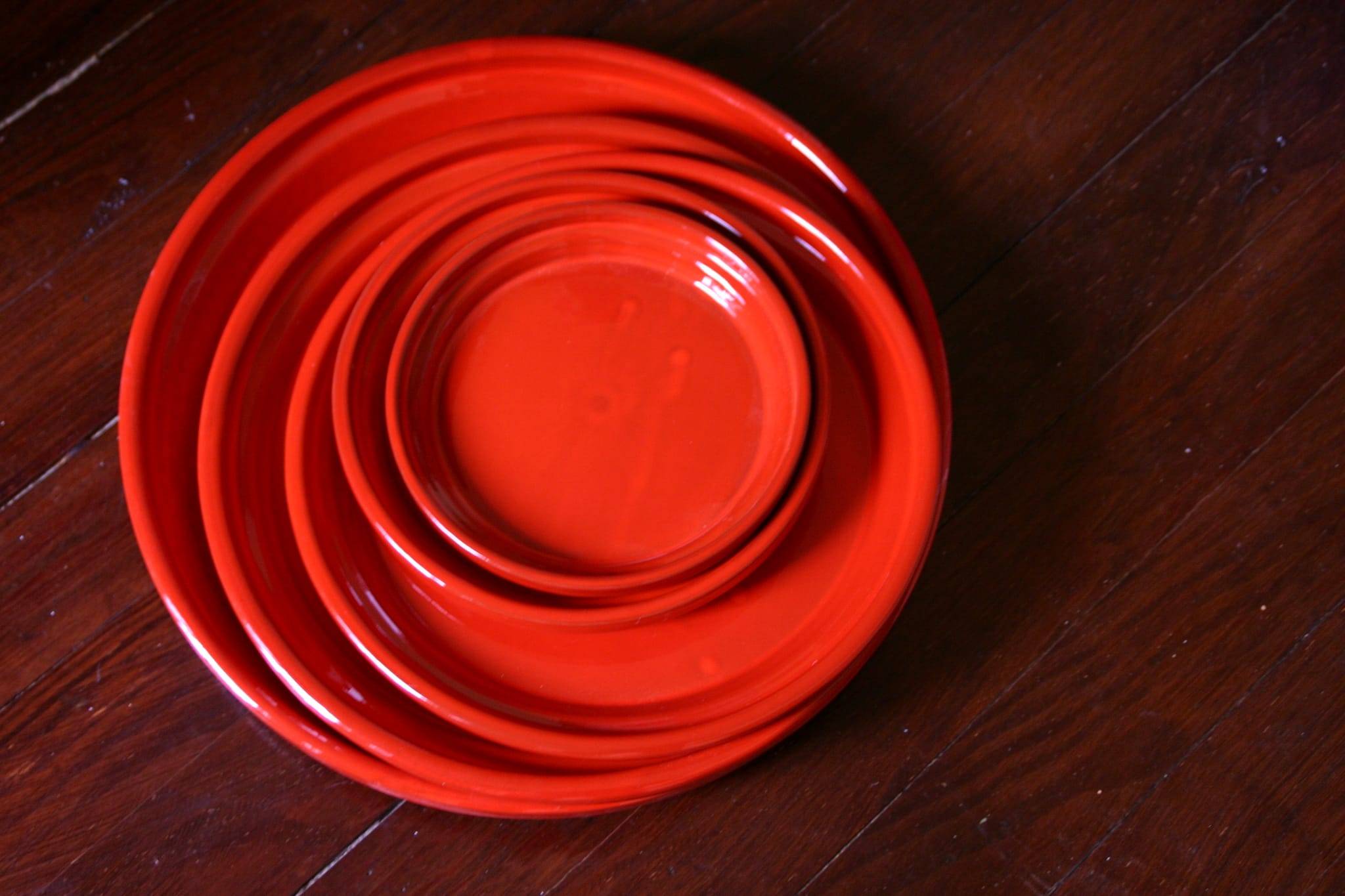 Les Poteries d'Albi - Soucoupe Ronde coloris Coquelicot Ø 45