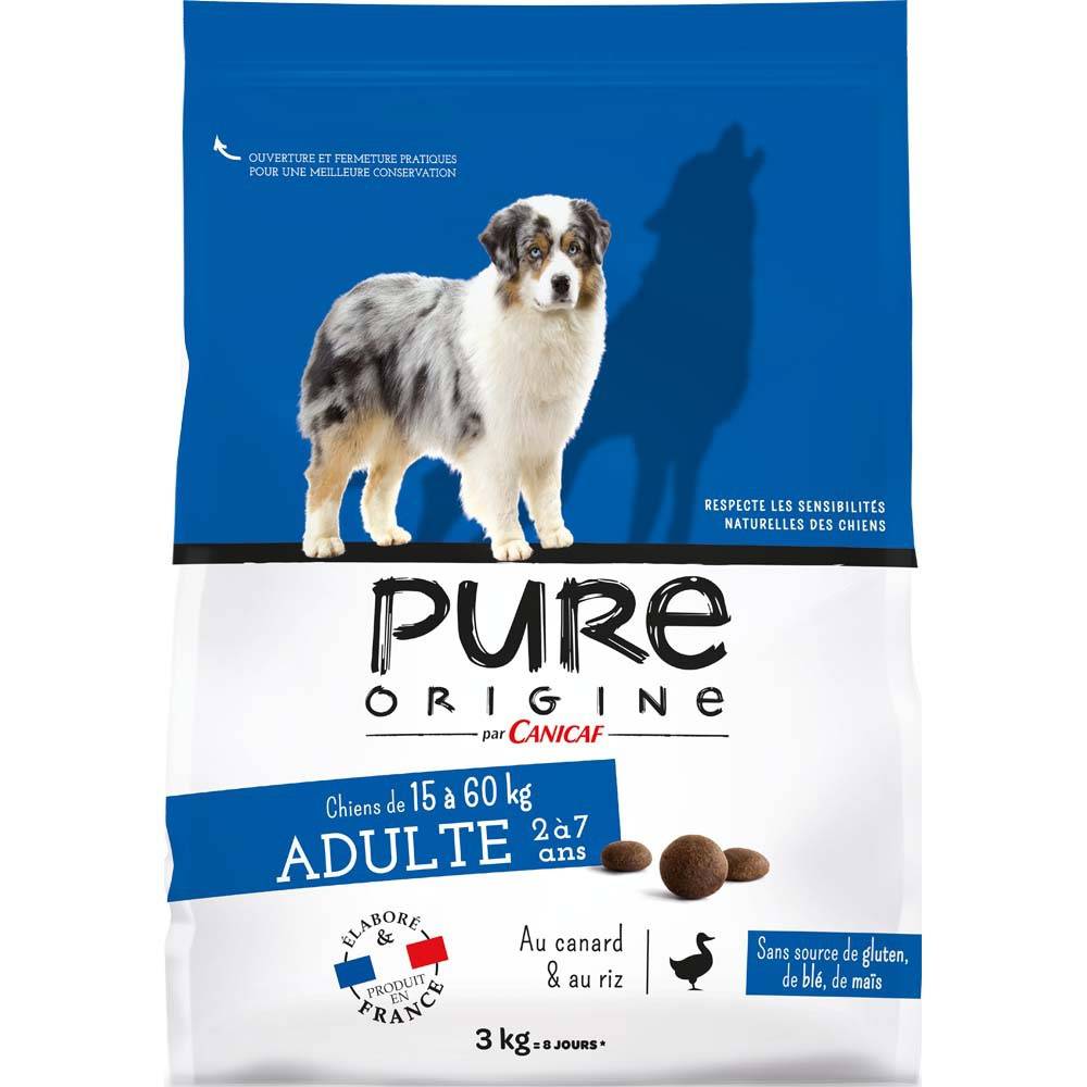 Pure Origine - Croquetas perro tamaño medio/grande pato 3kg - Pure Origine