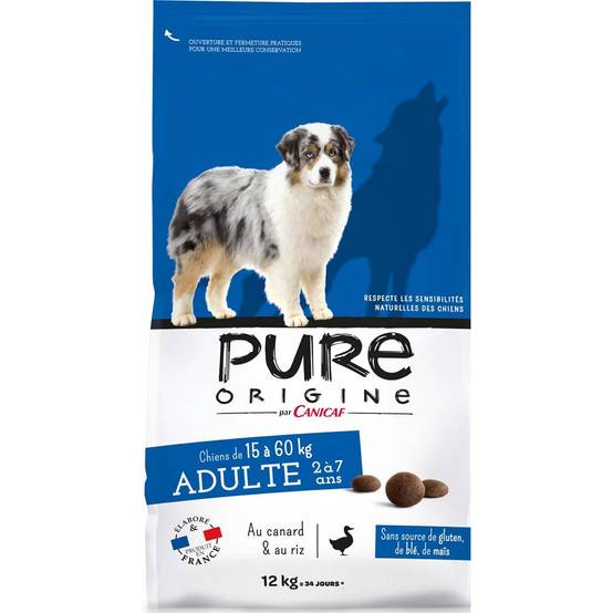 Pure Origine - Croquettes chien moyenne/grande taille canard 12kg - Pure Origine