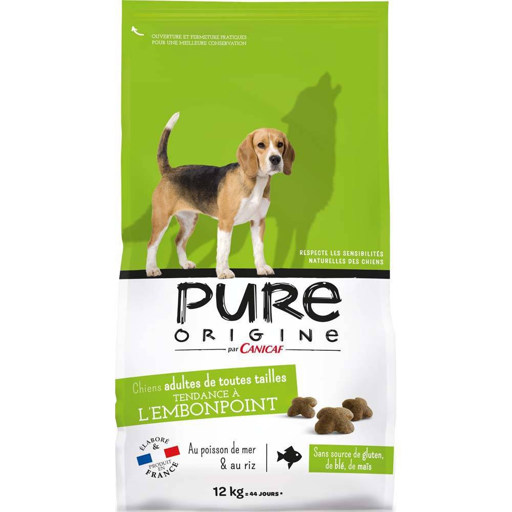 Pure Origine - Croquetas para perros de todas las tallas tendencia al sobrepeso pescado 12 kg - Pure Origine