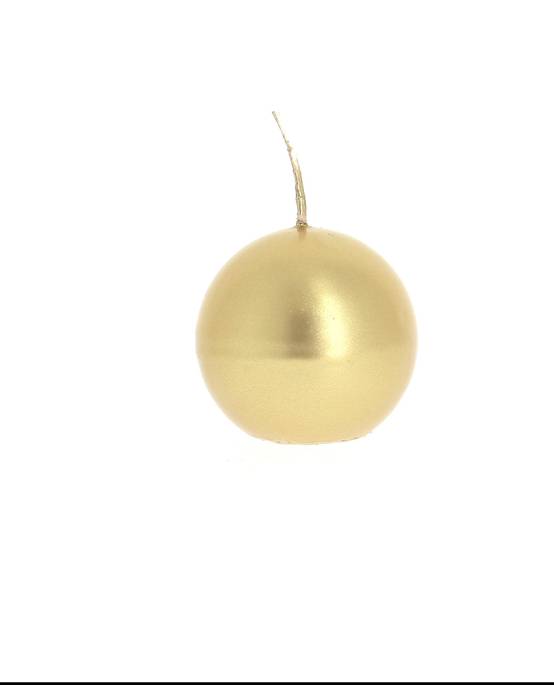 Bougies la Française - Bougie cylindrique métal D7cm - Or