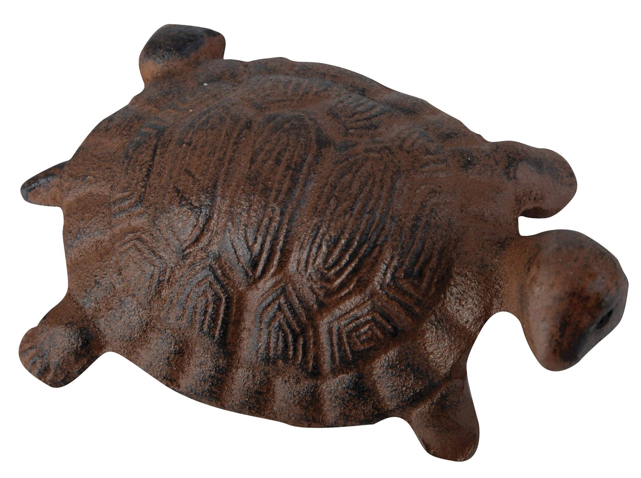 Esschert Design - Tortue marron en fonte - petit modèle - L.11,4 x l.7,4 x H.5,6 cm