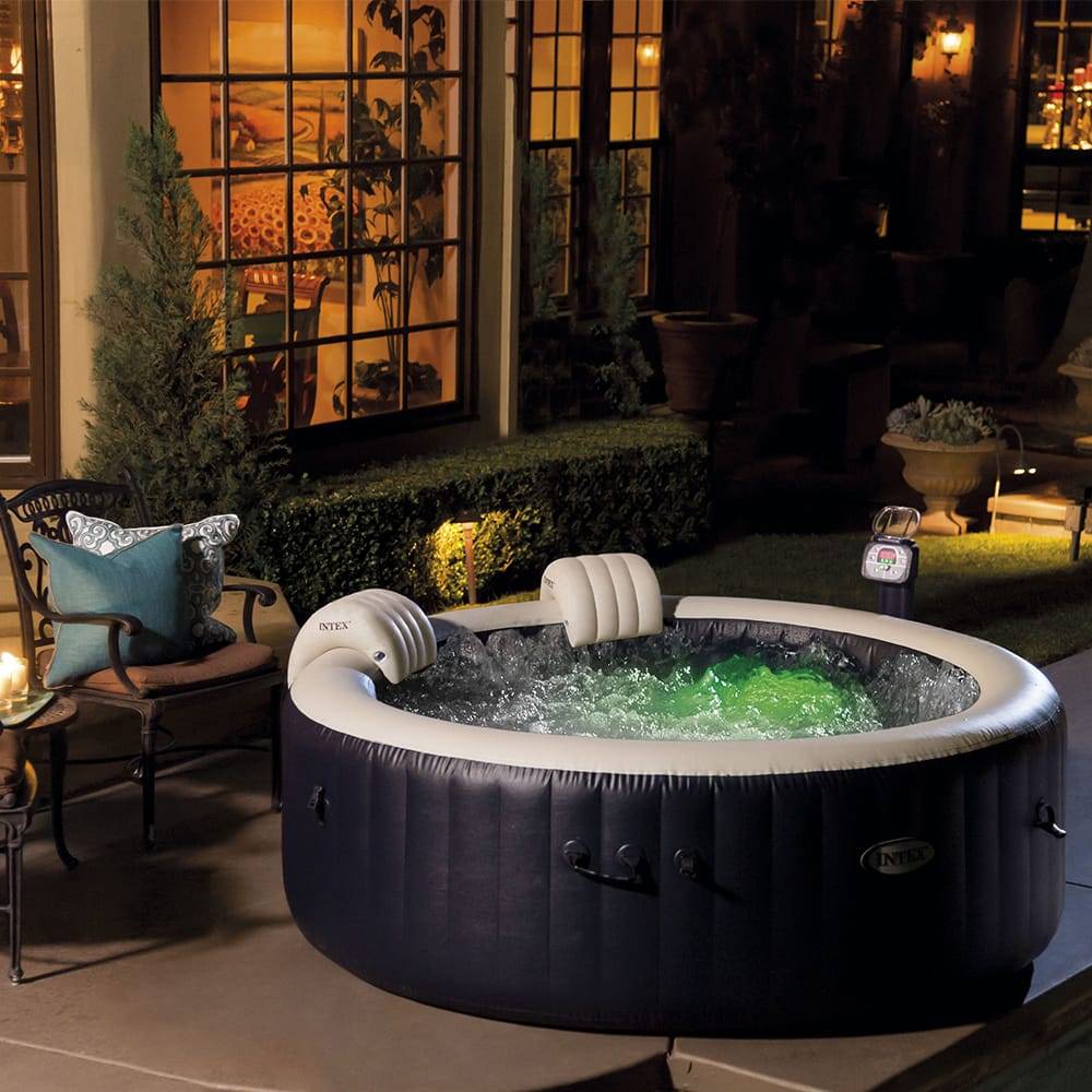 Pure SPA 4 places rond bulles Led 1m96 x 71cm - Image 2