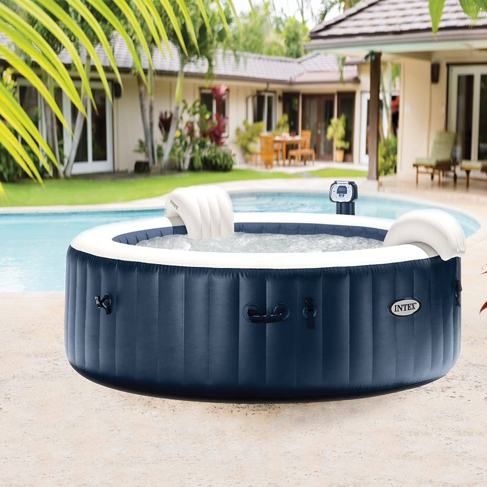 Pure SPA 4 places rond bulles Led 1m96 x 71cm - Image 1