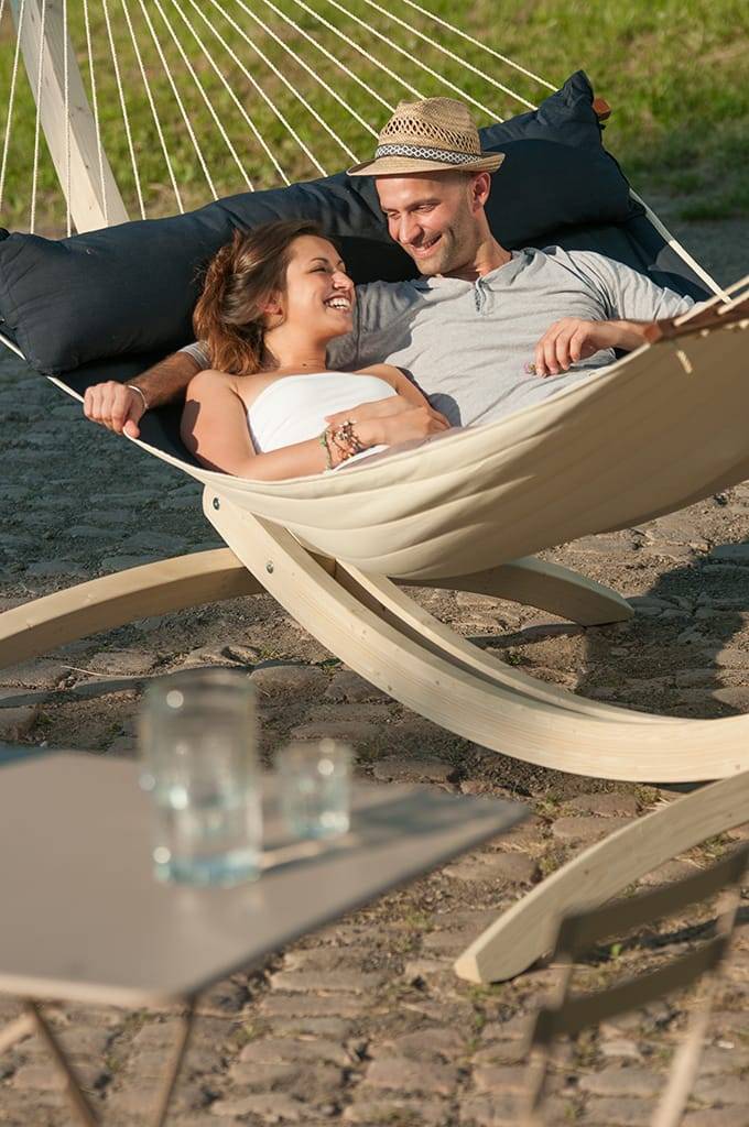 La Siesta - La Siesta - Hamac à barres kingsize rembourré Alabama Navy Blue - Image 6