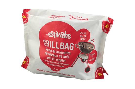 Flam&co - Flam&co - Briquettes Grillbag estivales - L.8 x l.30 x H.26 cm