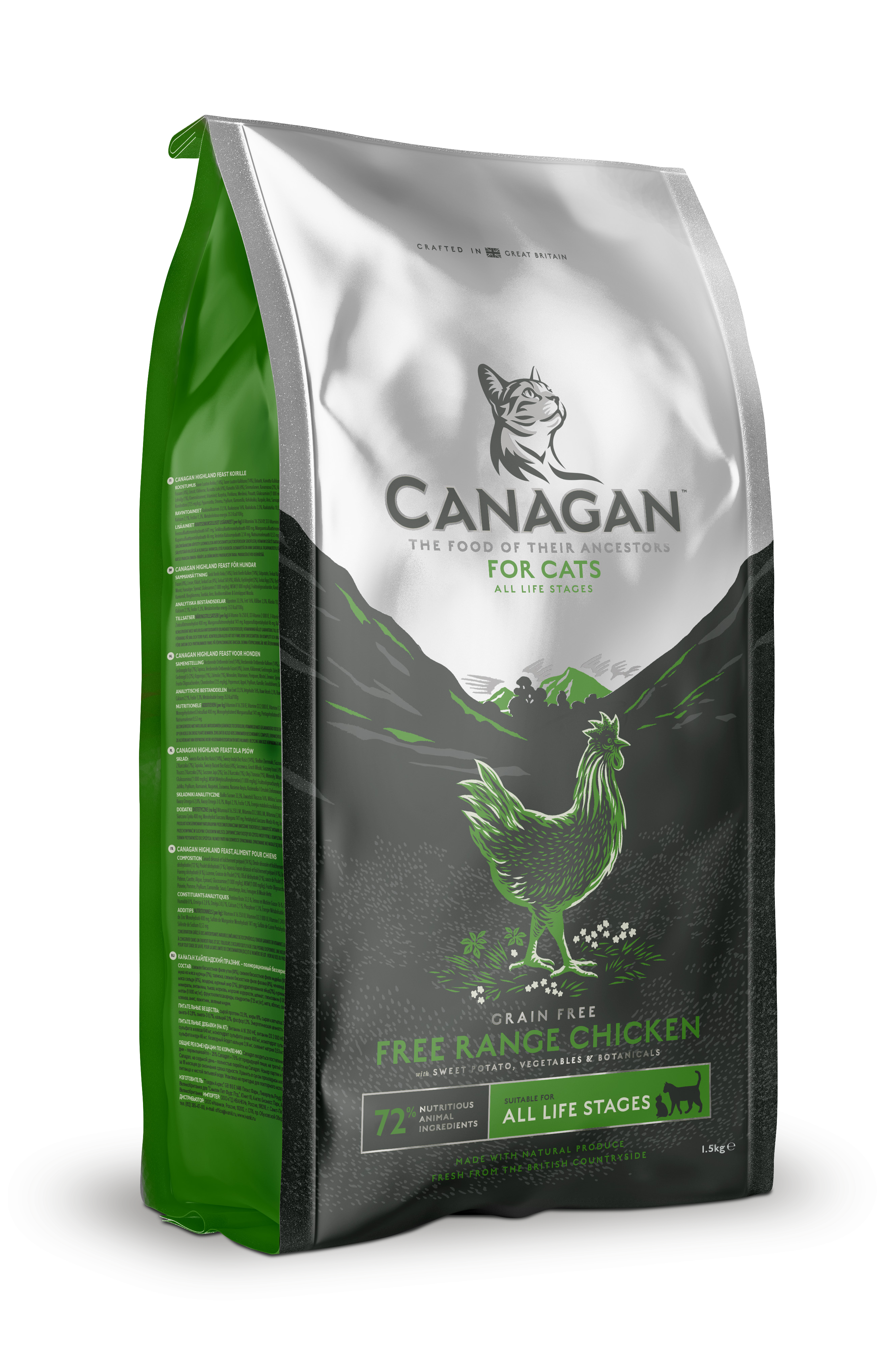 Canagan - Croquettes chat  au poulet fermier sans céréales 1,5 kg - Canagan - Image 1