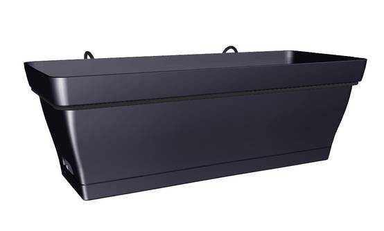 Poétic - Poétic - Jardinière Roméo 50 souc clipsée + sup Noir violine 11 L