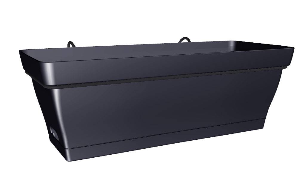 Poétic - Poétic - Jardinière Roméo 50 souc clipsée + sup Noir violine 11 L