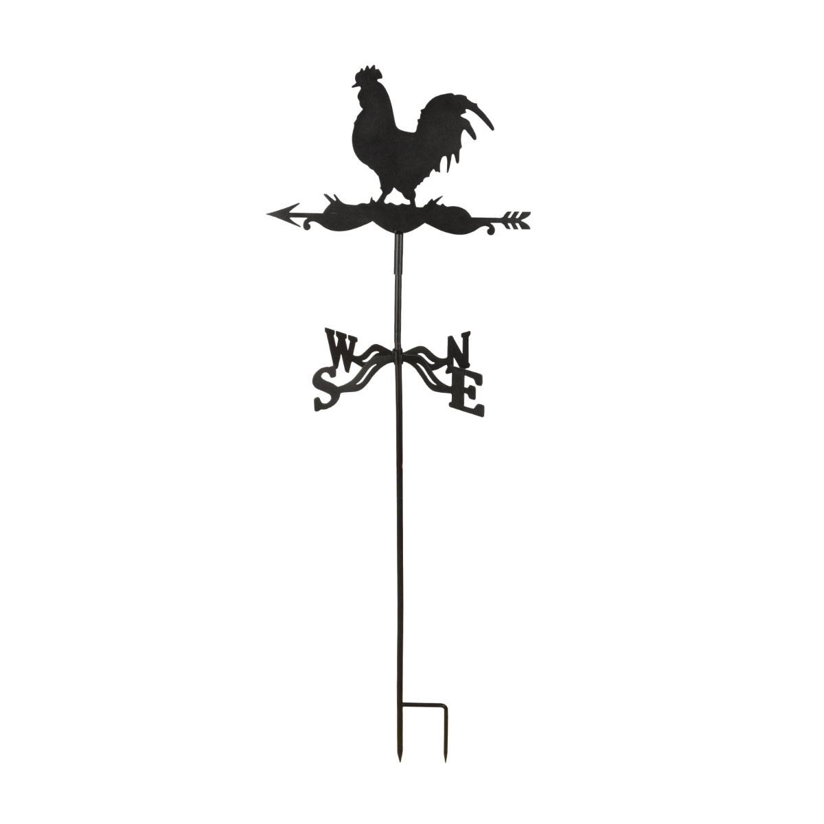 Girouette coq en métal noir L.45 cm H.134.3 cm - Esschert design - Image 3