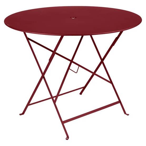 Fermob - Table de jardin ronde pliante acier piment 4 personnes Bistro Fermob - Image 5