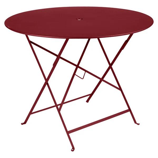 Fermob - Table de jardin ronde pliante acier piment 4 personnes Bistro Fermob - Image 5