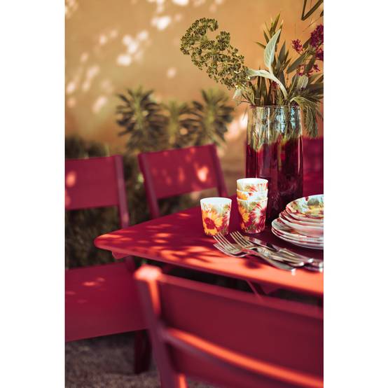 Fermob - Table de jardin carrée pliante acier piment 8 personnes Cargo Fermob - Image 5