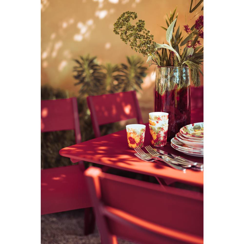 Fermob - Table de jardin carrée pliante acier piment 8 personnes Cargo Fermob - Image 5