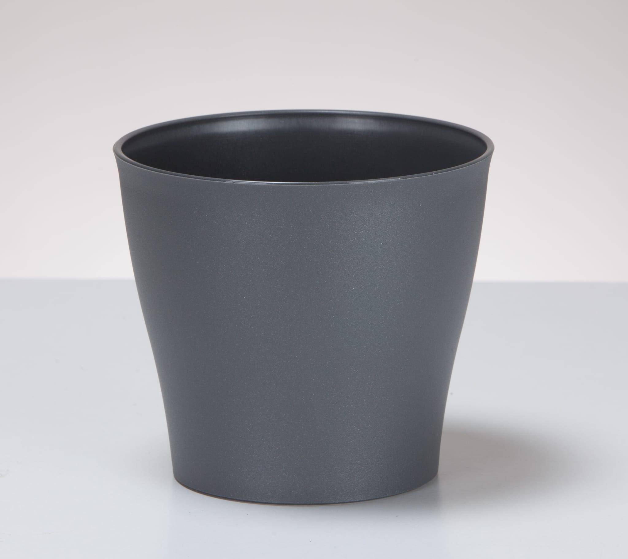 Scheurich - Scheurich - Cache Pot 328 Metallic Grey Ø.16,5 x H.15 cm
