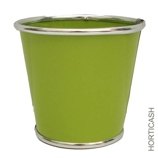Cache pot zinc D16,7 x 11,5 - H15,2 cm vert