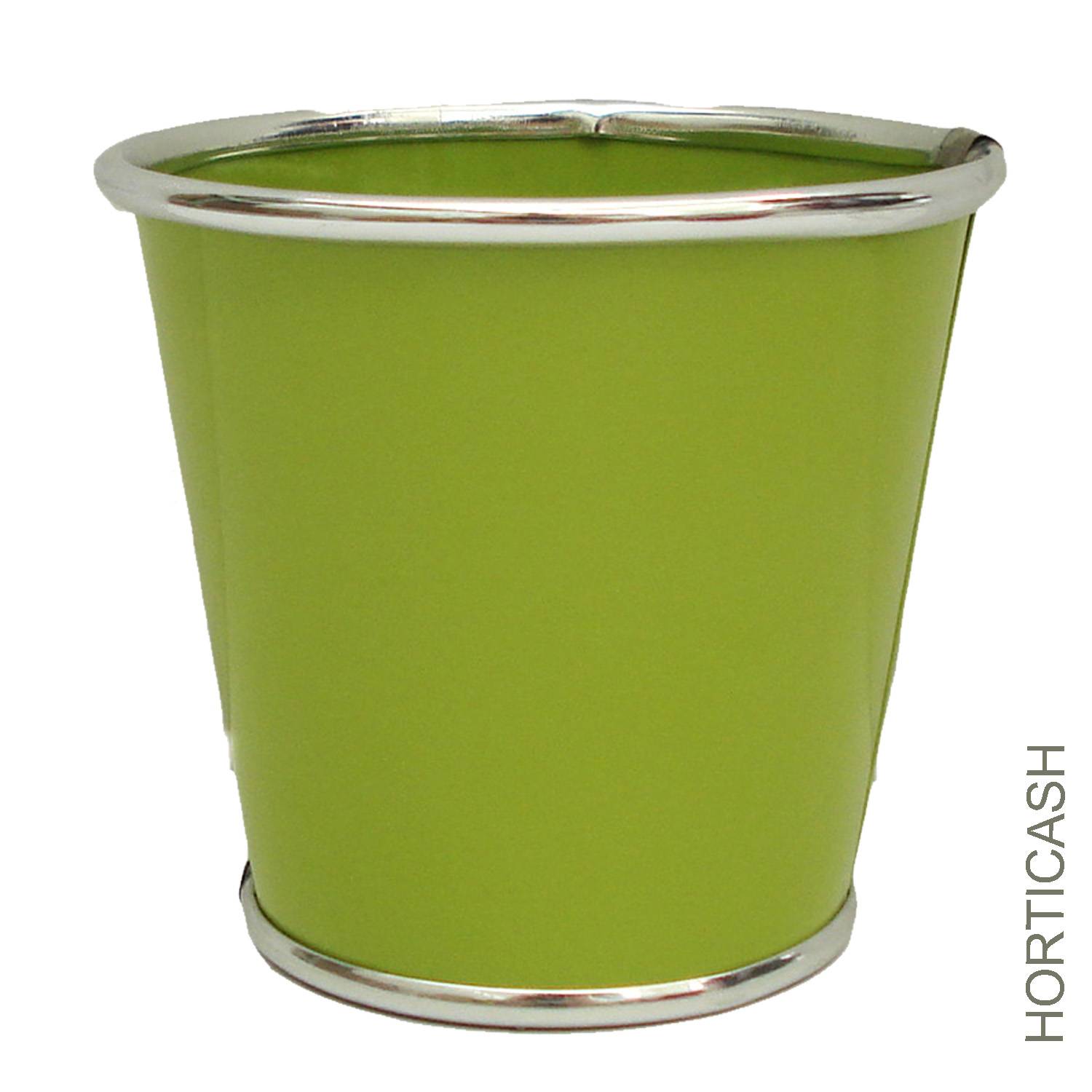 Macetero de zinc D16,7 x 11,5 - H15,2 cm verde