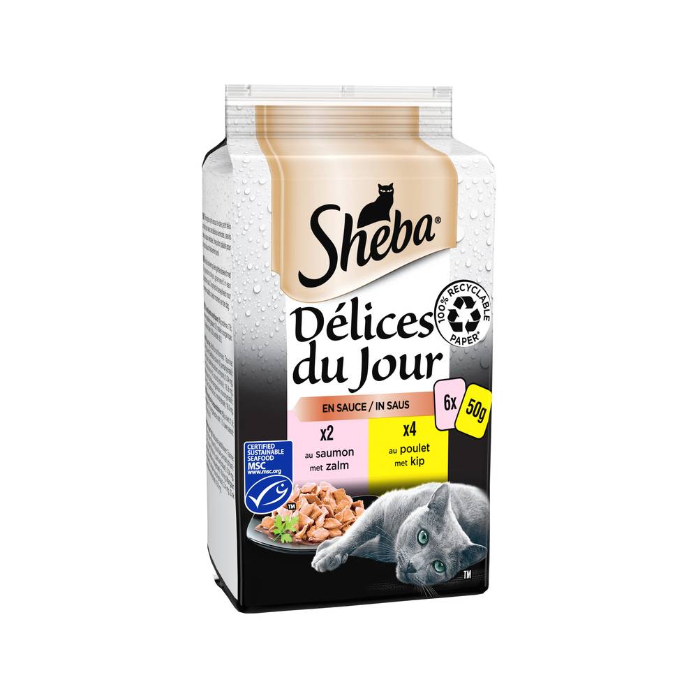 Sheba - Comida húmeda para gatos aves pescados 6x50g - SHEBA - Imagen 2
