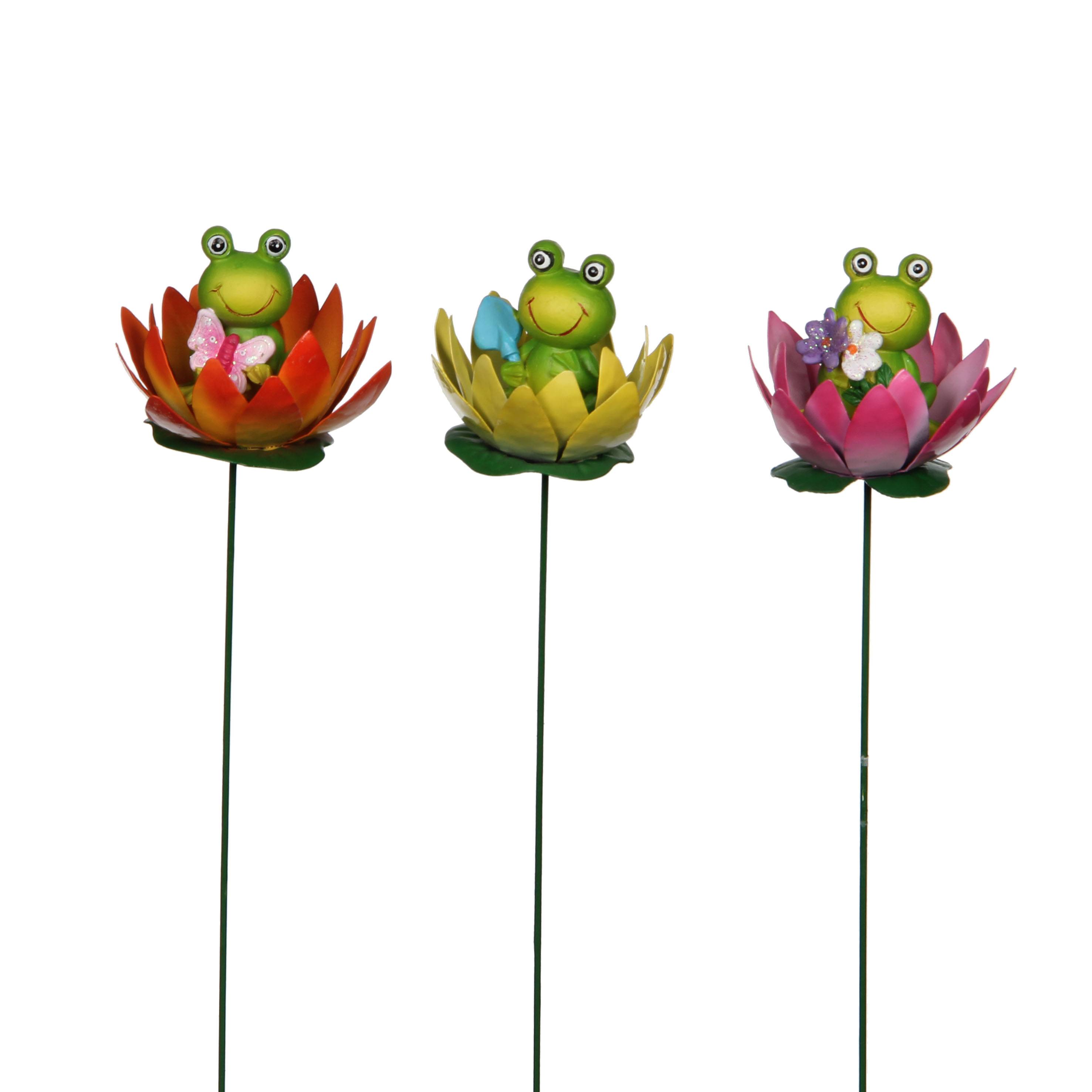 Mica Decorations - Mica decorations - Estaca de jardín rana L.6 x An.6 x A.25 cm