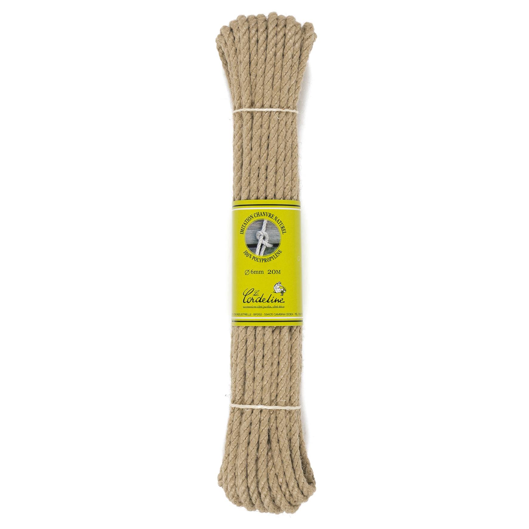 La Cordeline - La Cordeline - Cordage en PP imitation chanvre L.20 m - Ø6 mm