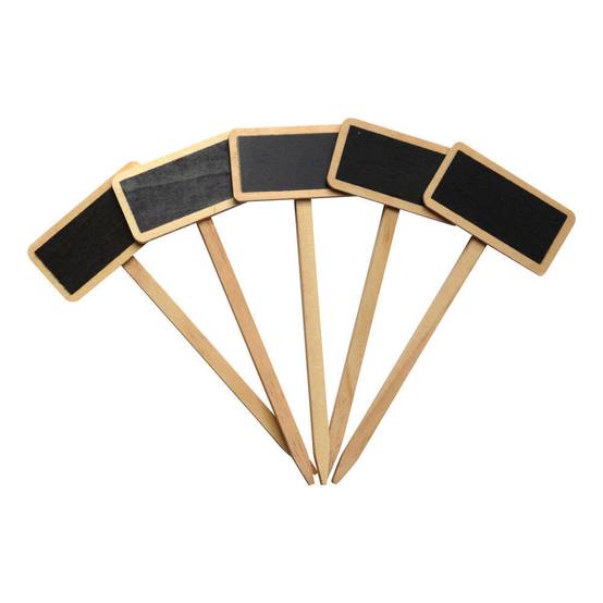 La Cordeline - Étiquettes de jardin ardoise et bois H 14,4 cm - LA CORDELINE