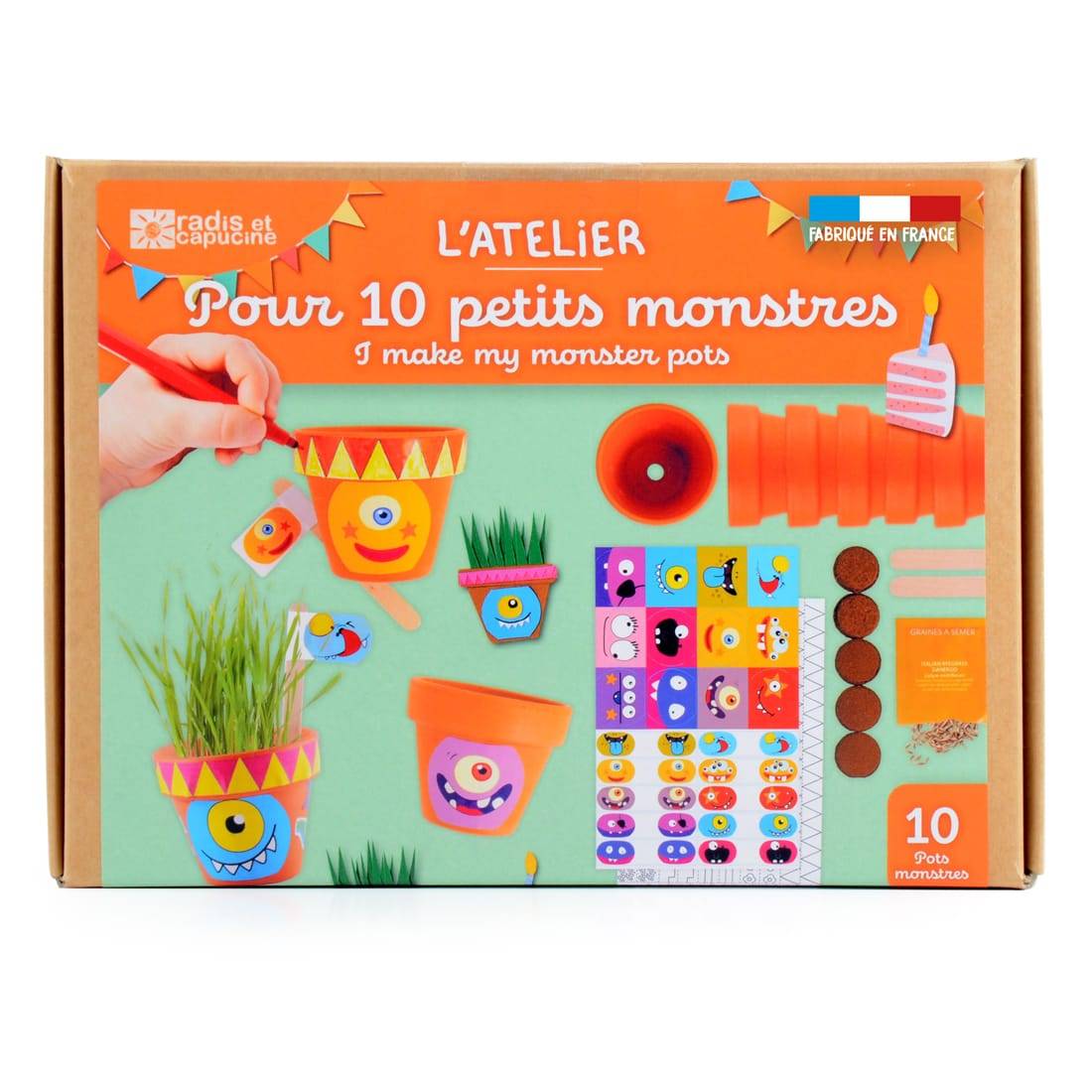 Radis et Capucine - Coffret anniversaire - 10 pots monstres - Radis et Capucine - Image 1