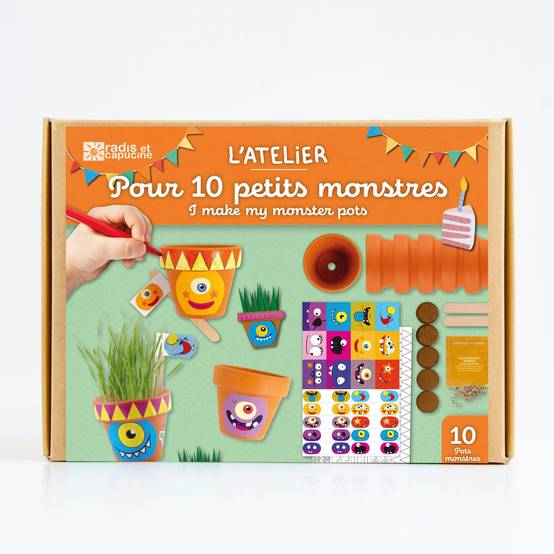Radis et Capucine - Coffret anniversaire - 10 pots monstres - Radis et Capucine - Image 2