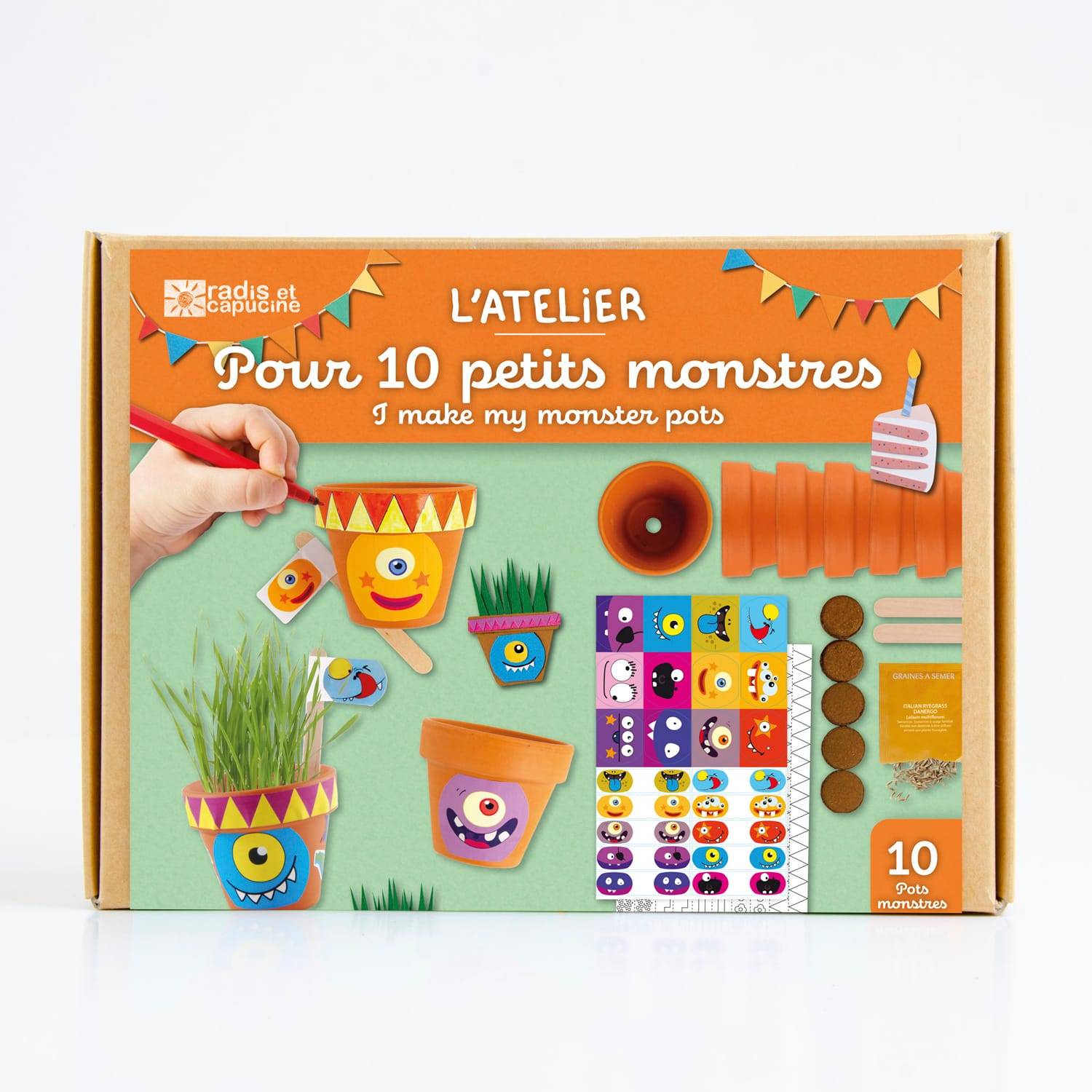 Radis et Capucine - Coffret anniversaire - 10 pots monstres - Radis et Capucine - Image 2
