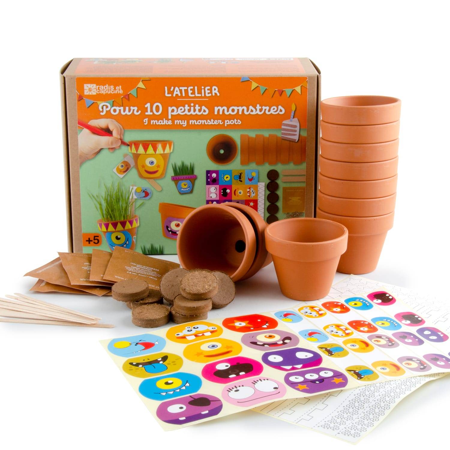 Radis et Capucine - Coffret anniversaire - 10 pots monstres - Radis et Capucine - Image 10