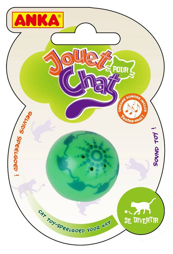 Anka - Jouet chat Balle plastique avec son oiseau - Image 1