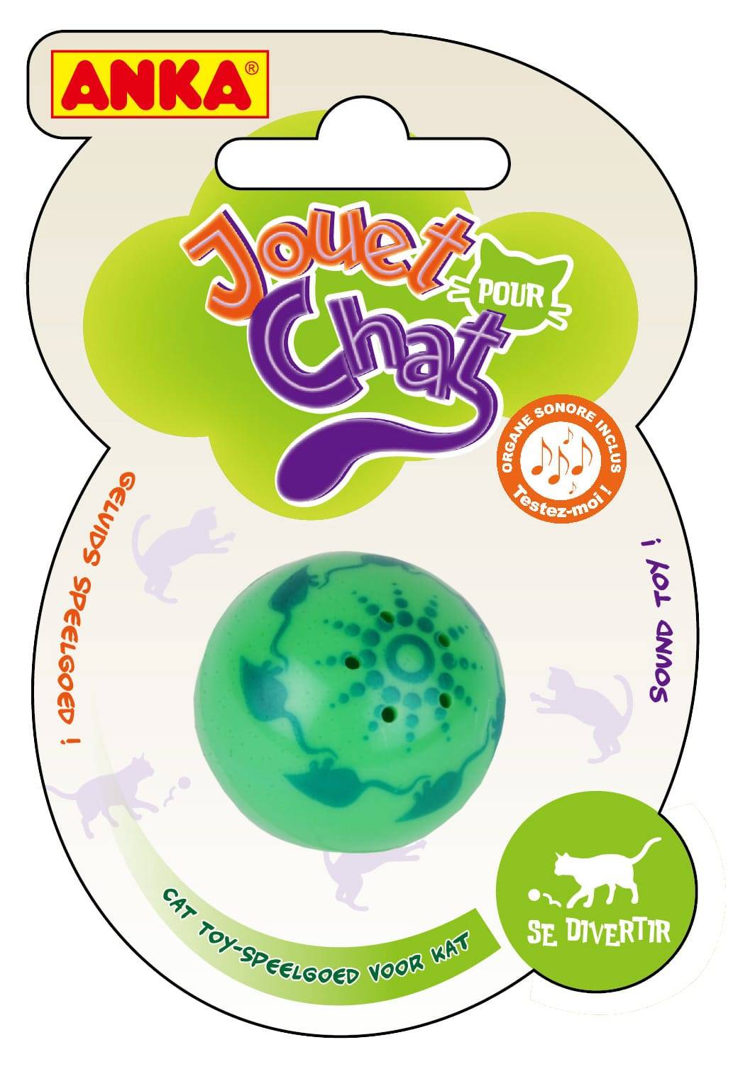 Anka - Juguete para gatos Pelota de plástico con sonido de pájaro - Imagen 1