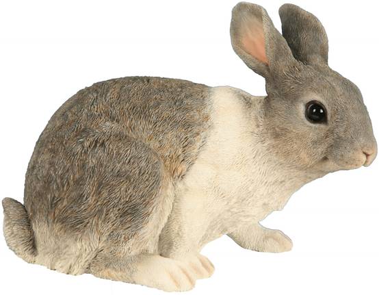 Riviera - Lapin XL 2 tons gris 30 cm - L.30,3 x l.25,8 x H.24,7 cm