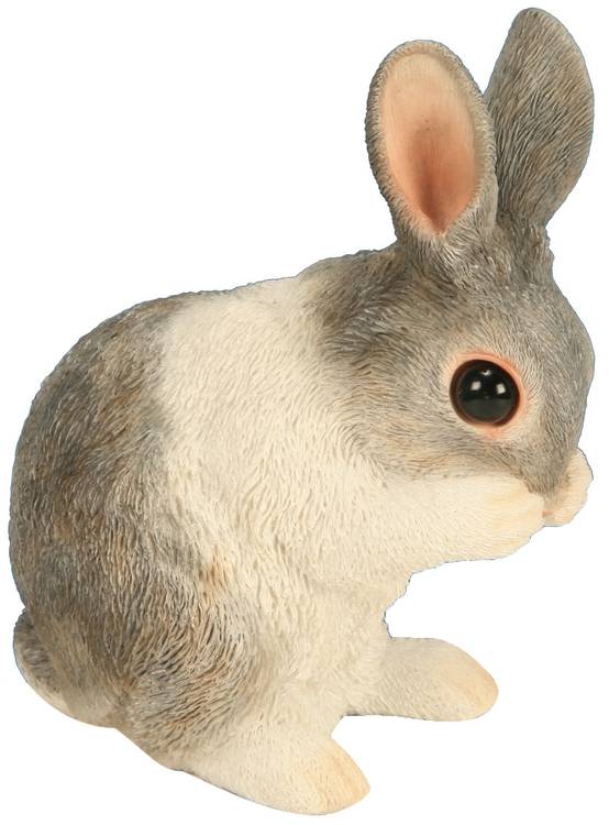 Riviera - Lapereau pattes sur le museau 2 tons gris 12 cm