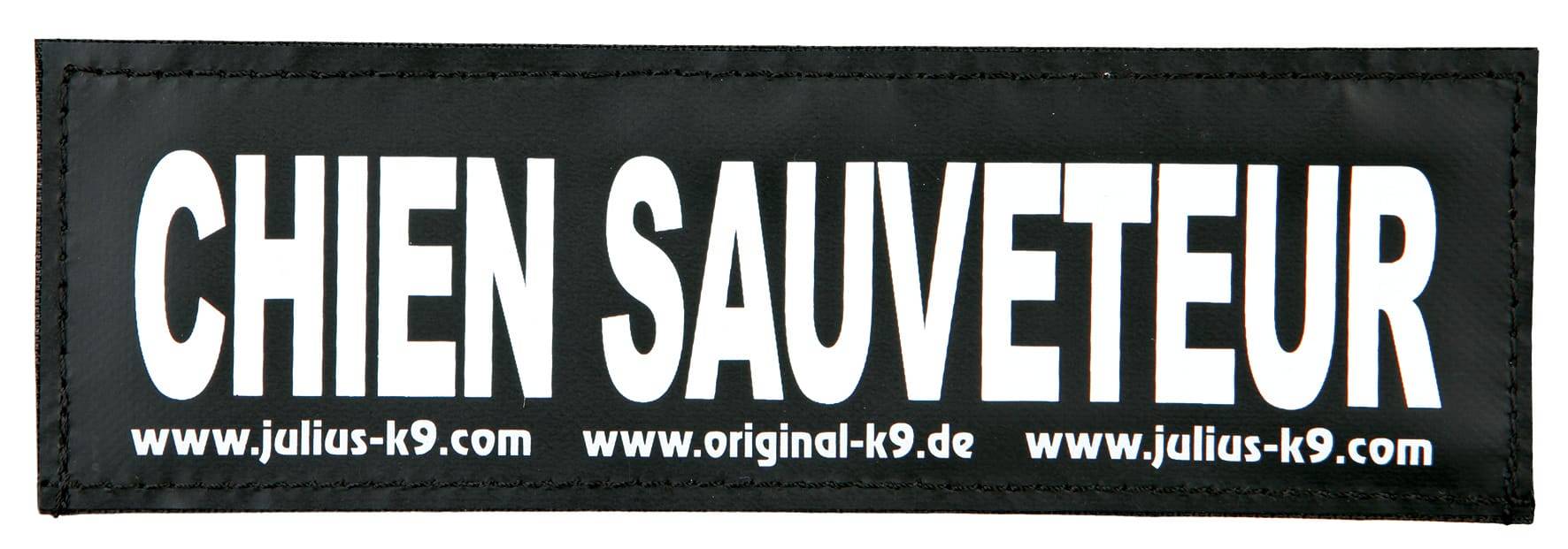 2 Stickers Velcro Julius-K9®, L, Chien Sauveteur