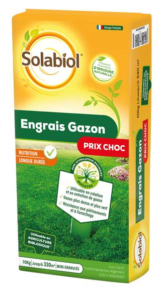 Solabiol - Engrais gazon longue durée - SOLABIOL