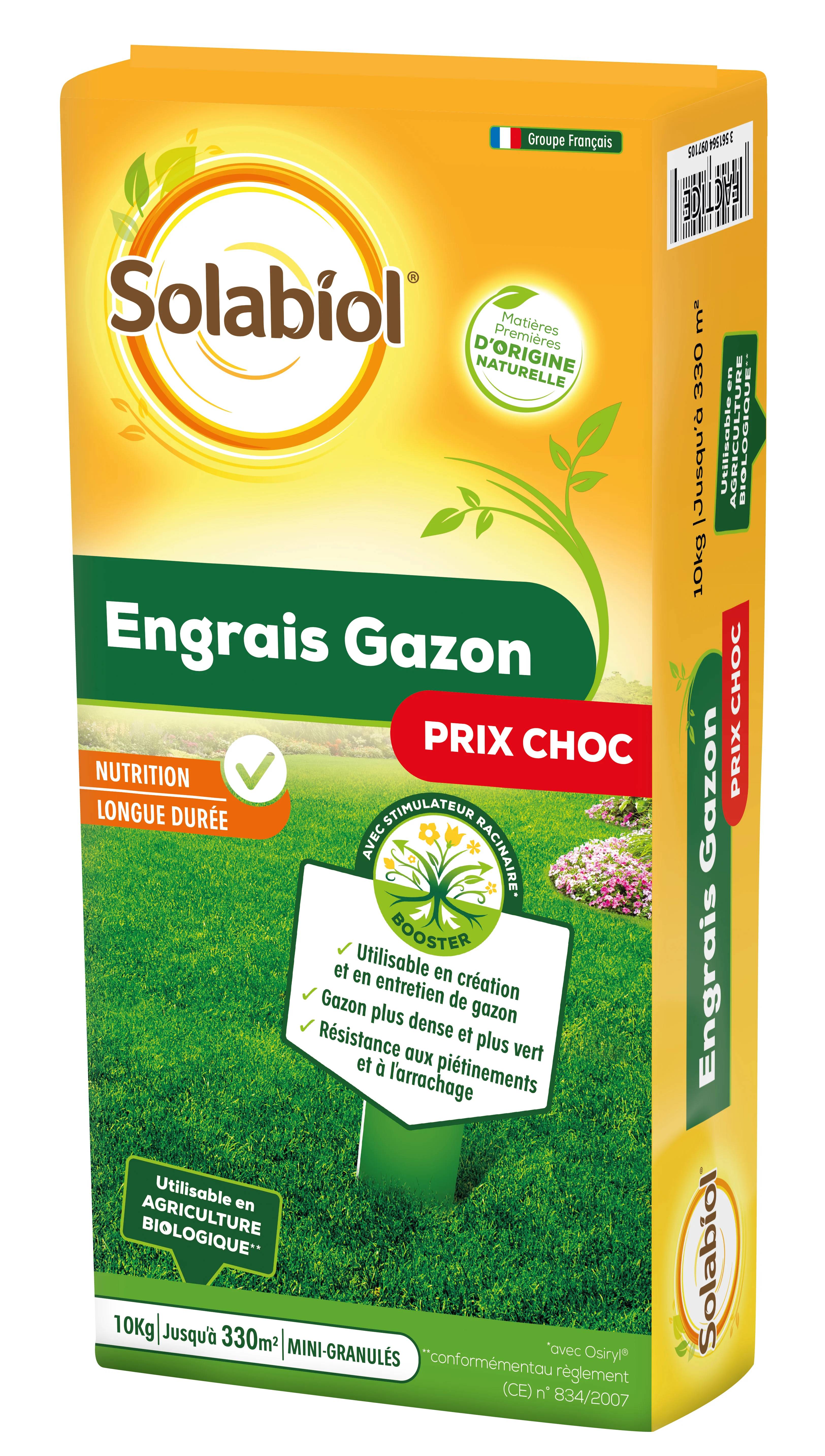 Solabiol - Engrais gazon longue durée - SOLABIOL