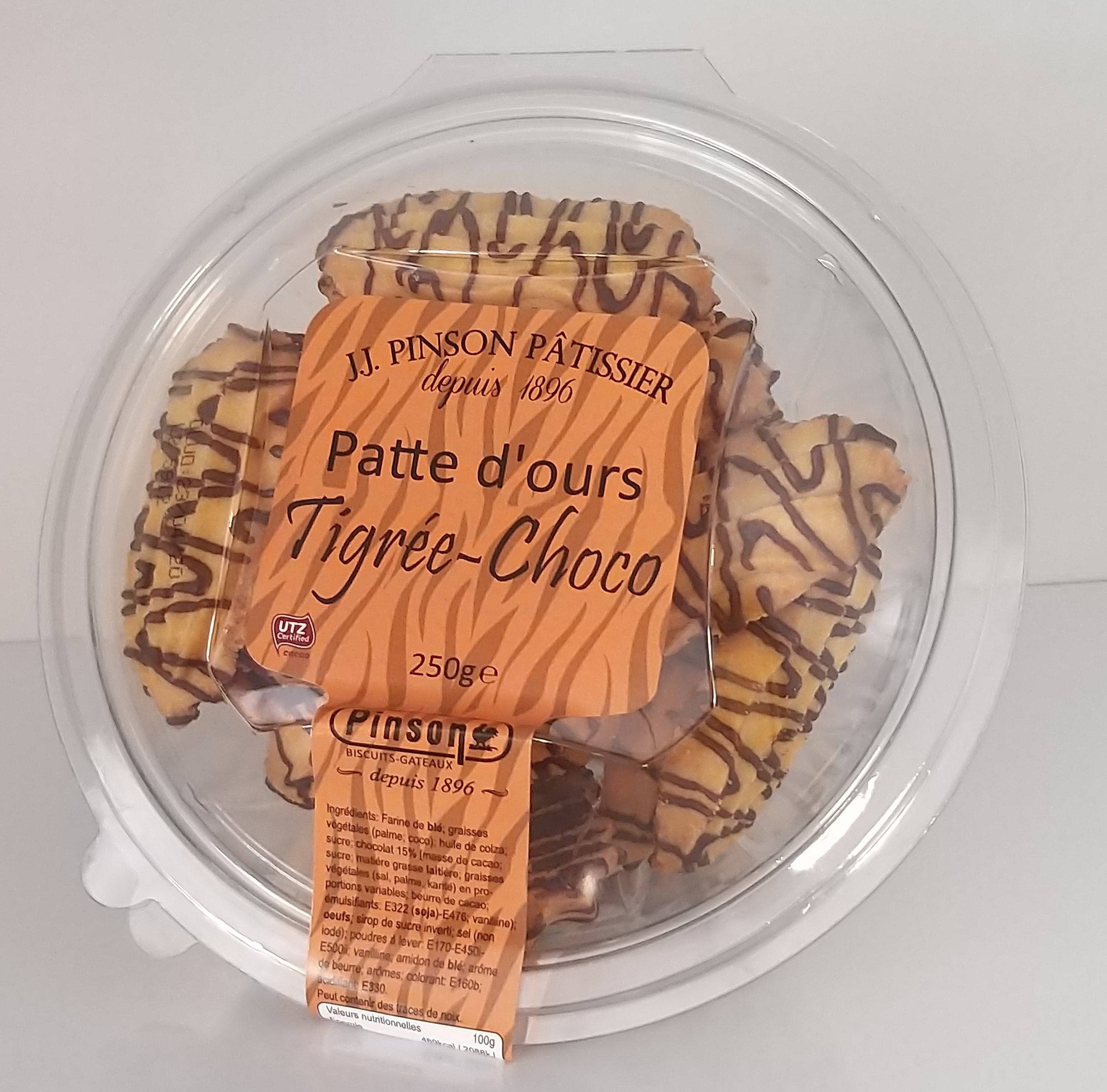 Petit Baron Bakery  - Bol De Pata de Oso Rayada Choco 250G - Imagen 1