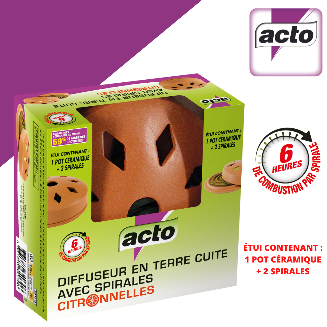 Acto - Difusor Barro Espirales Citronela Estuche 1 Acto