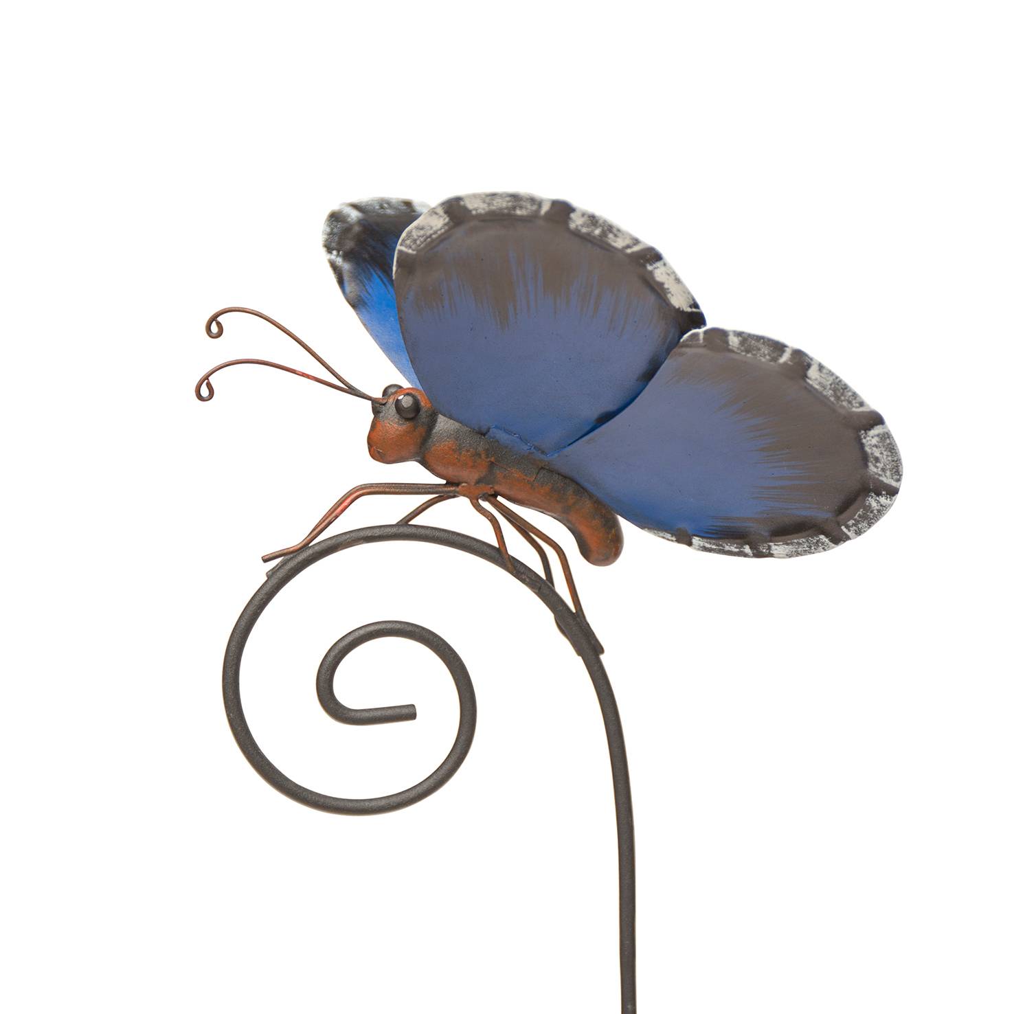Garden ID - Garden ID - Tuteur métal papillon bleu L.14 x l.18 x H.98 cm - Image 1