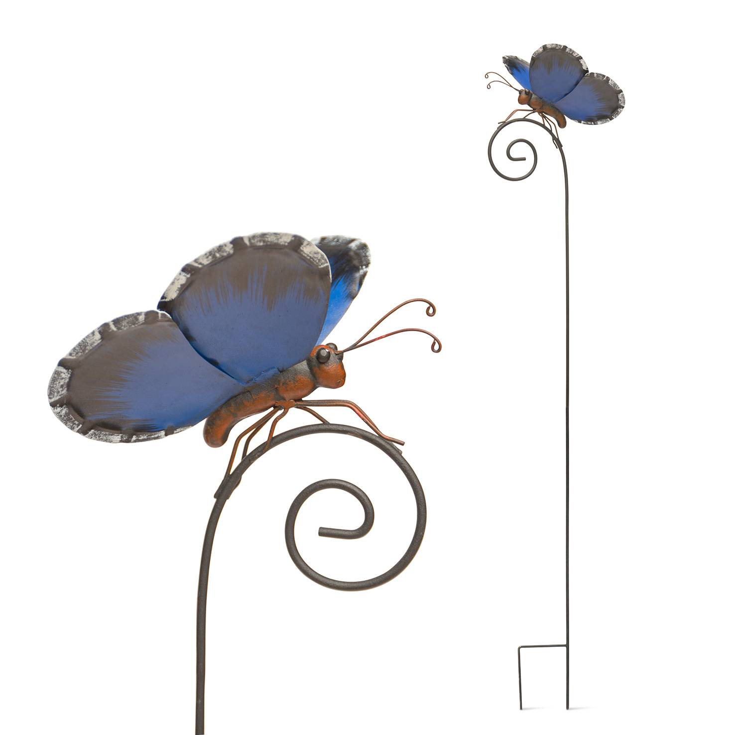 Garden ID - Garden ID - Tuteur métal papillon bleu L.14 x l.18 x H.98 cm - Image 3