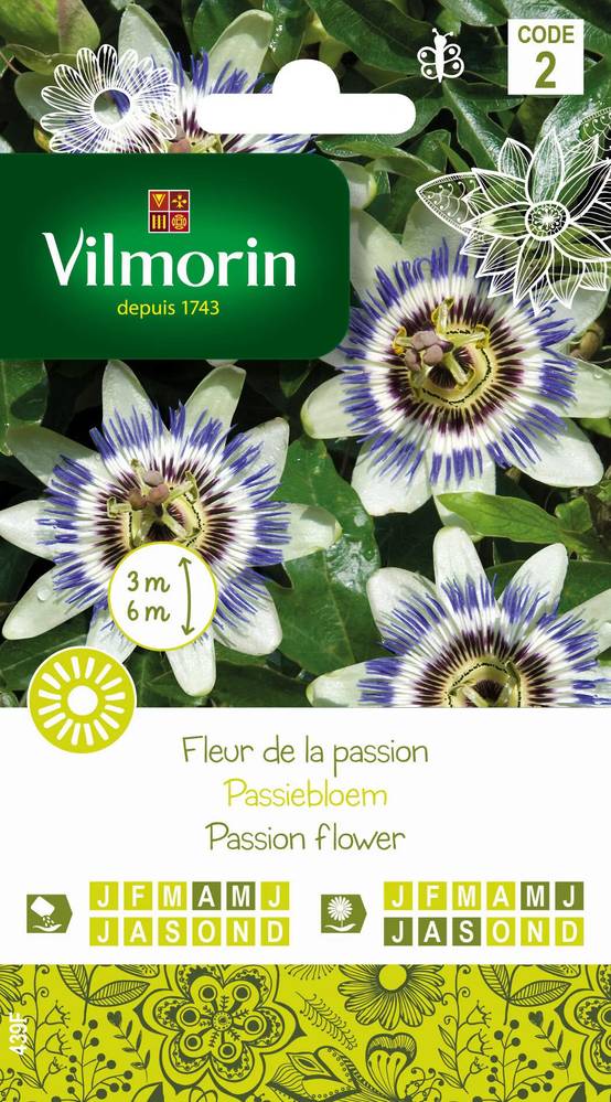 Vilmorin - Fleur de la Passion serie 2 sachet graines 0,3 g - Vilmorin - Image 2