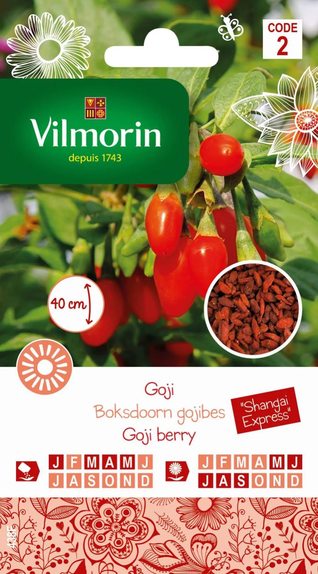 Goji sachet graines florale violette - VILMORIN