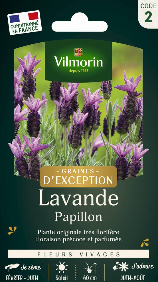 Vilmorin - Lavande Papillon serie 2 sachet graines 0,5 g - Vilmorin - Image 1