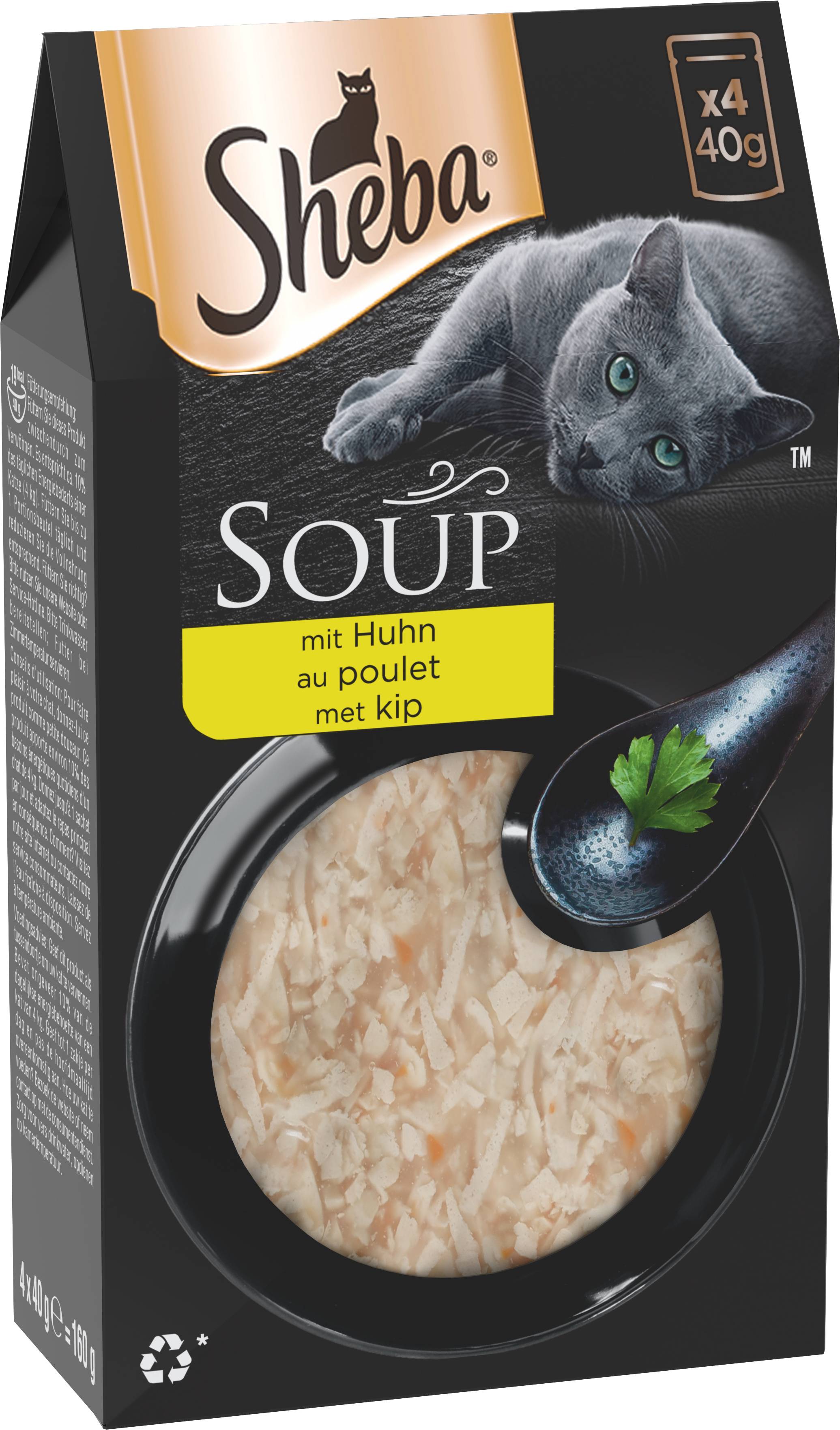 Sheba - SHEBA Soupe Sachets fraîcheur aux filets de poulet pour chat 4x40