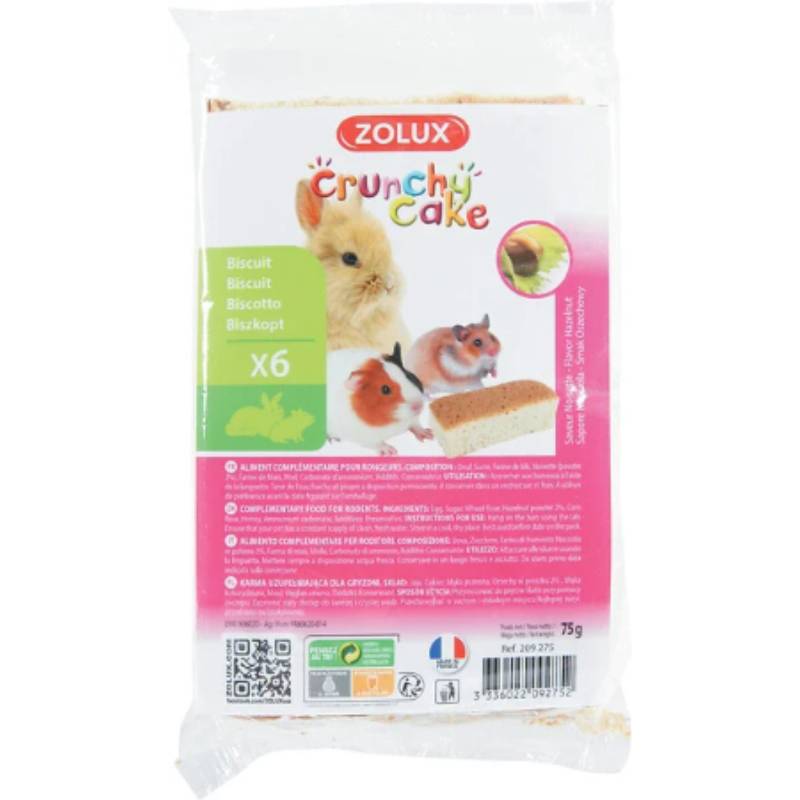 Zolux - Crunchy Cake noisette x6 - ZOLUX - Imagen 1