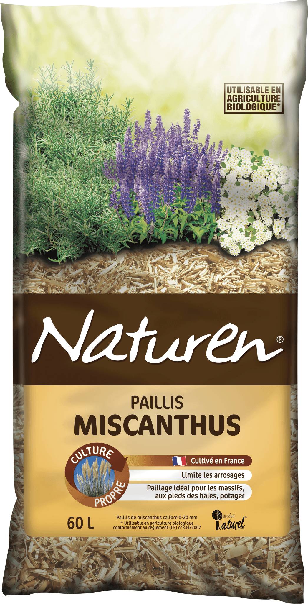 Naturen - Paillis de miscanthus naturel 60L – NATUREN - Image 4