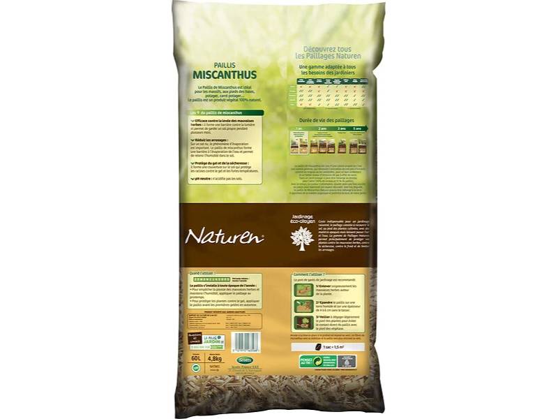 Naturen - Paillis de miscanthus naturel 60L – NATUREN - Image 5