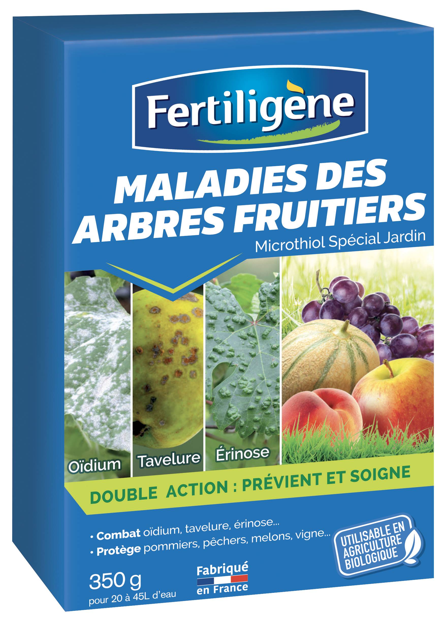 Fertiligène - Anti-maladies Arbres Fruitiers Fongicide Soufre 350g - FERTILIGENE - Imagen 3